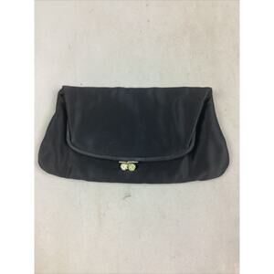 Vintage Coblentz Black Satin Clutch Purse Handbag